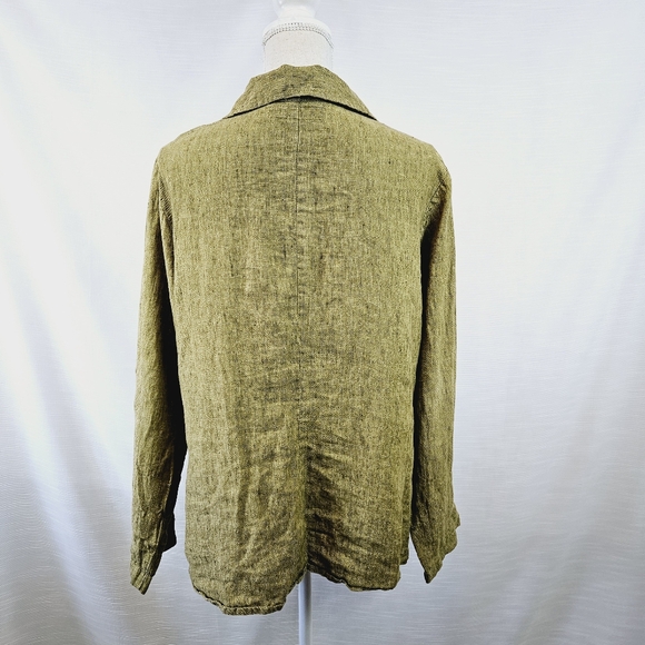 Flax Linen Button Jacket size Medium - Picture 5 of 7